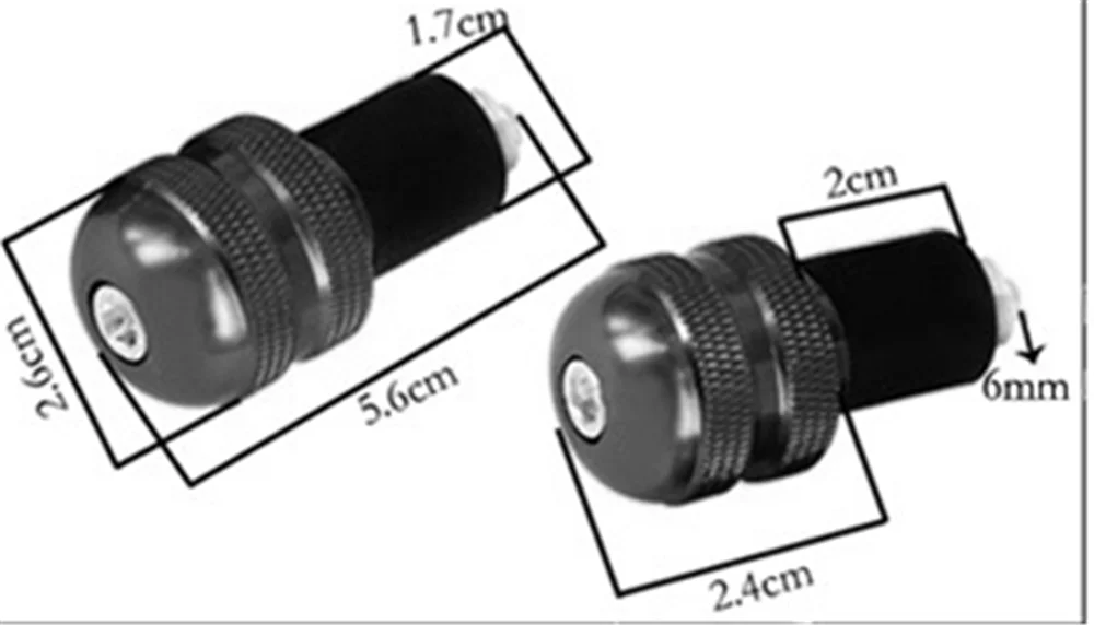 Универсальные ручки для Руля Мотоцикла 7/8 " 22 мм торцевые наконечники заглушка