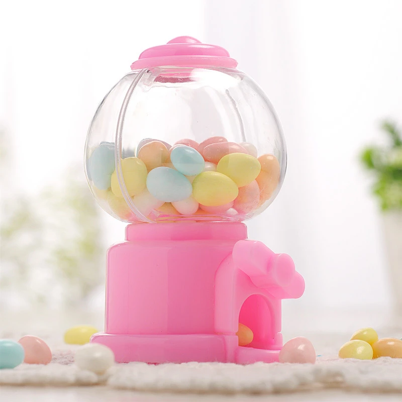 

Mini Plastic Food Storage Candy Packaging Box Bank Dispenser Machine Gumball Snacks Coin Money Case Kids Baby Toy