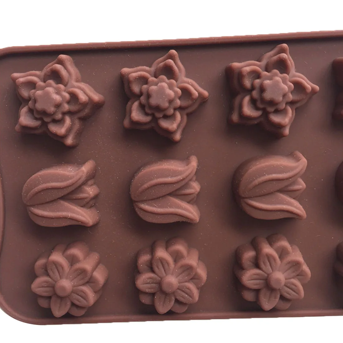 3D Chocolate Mold Nonstick Jelly Pudding Mould Chocolate Molds Food Silicone Candy Molds tulip Cake Decorating