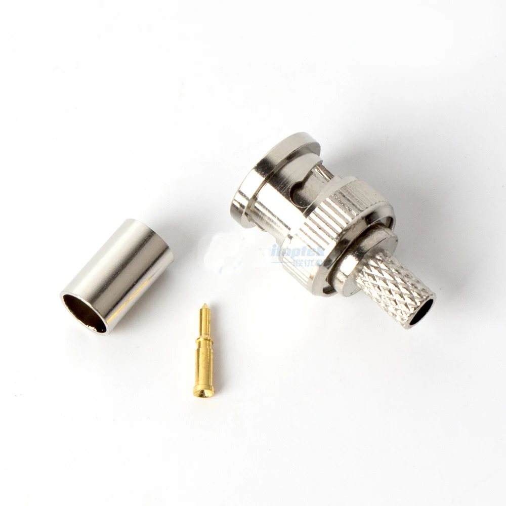 5 шт./лот обжим для коаксиального разъема BNC Male RG58 / RG59 RG60 коаксиальный соединитель