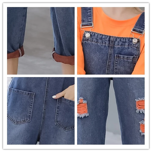 

Korean Jeans Women Two Piece Outfits One Piece Pants Ensemble Femme Deux Pieces Combinaison Femme 2 Piece Set Top And Pants