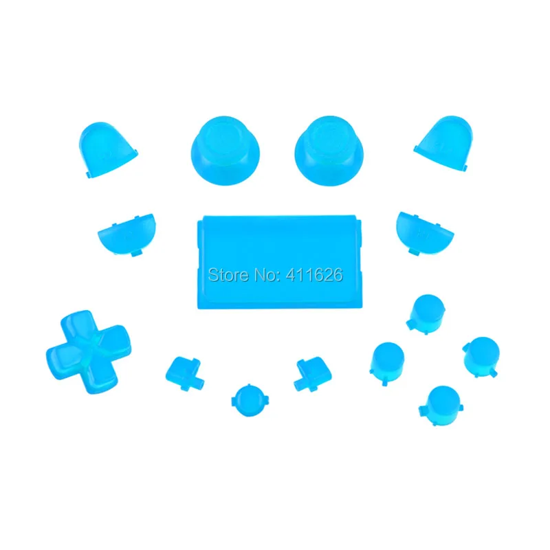 Сплошной светло голубой контроллер полный набор кнопок для PS4 игр аксессуары