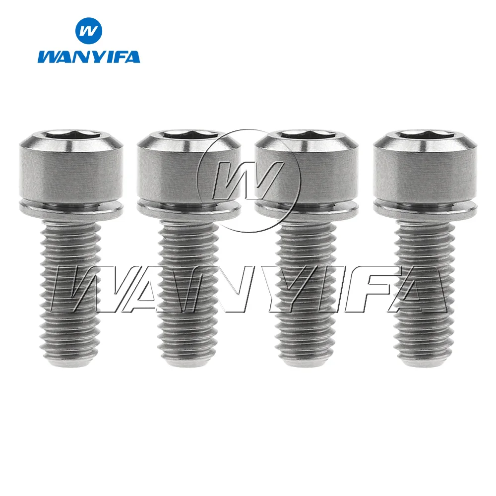 Титановый болт Wanyifa M6x16 18 20 25 35 мм Шестигранная головка с шайбами велосипедные