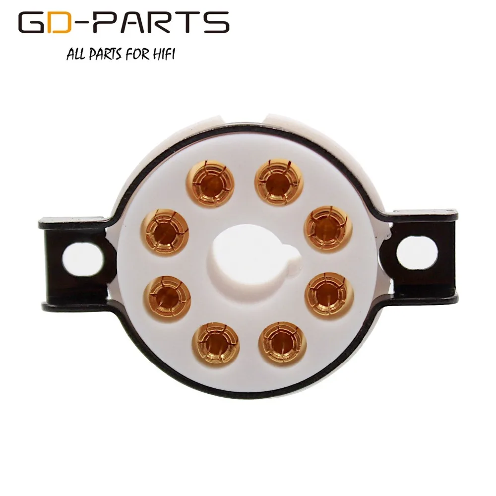 Позолоченные штифты K8A 8pin Octal PTFE вакуумная трубка с цоколем ДЛЯ KT88 KT66 EL34 5AR4 6L6 6CA7 6SL7