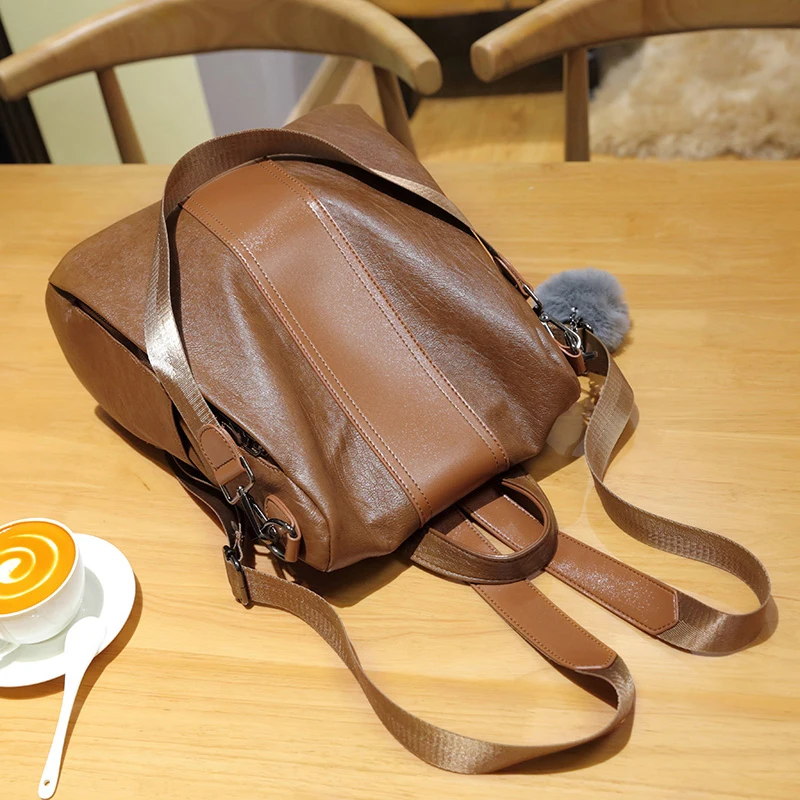 Женский рюкзак mochila feminina, повседневный многофункциональный женский кожаный рюкзак, женская сумка на плечо, сумка для путешествий