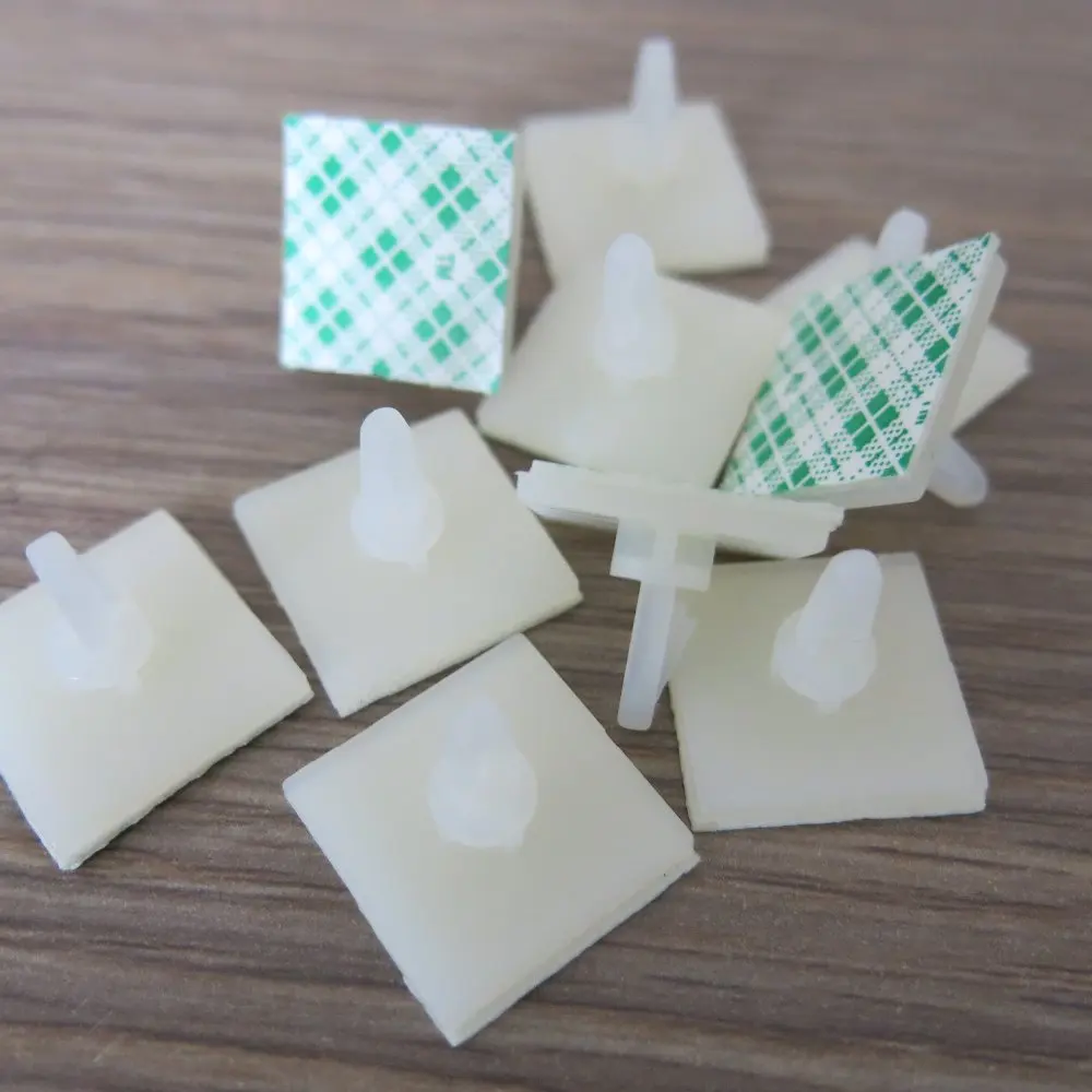 50 шт. самоклеящиеся нейлоновые пластиковые зажимы 4 мм|plastic nylon spacers|plastic spacerstick on |