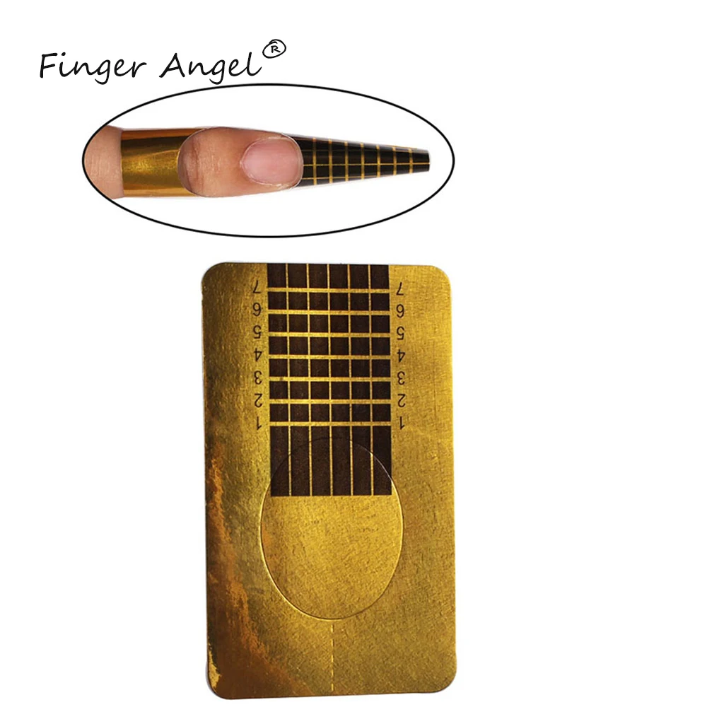 Finger Angel 50/100/500 шт. формы для ногтей направляющая бумага дизайна изгиб Гель лак УФ