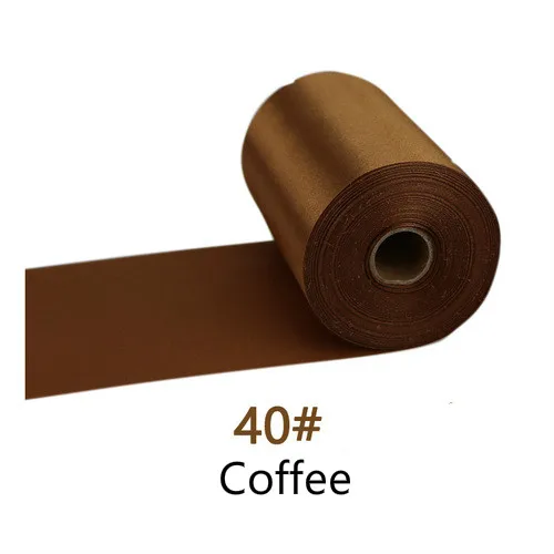 40-Coffee 25 метров/рулон 8 см/10 см/15 см в ширину шампанского атласная лента полиэстер лента для свадебного стула/автомобиля/вечерние украшения Ручное шитье DIY - Цвет: 40-Coffee