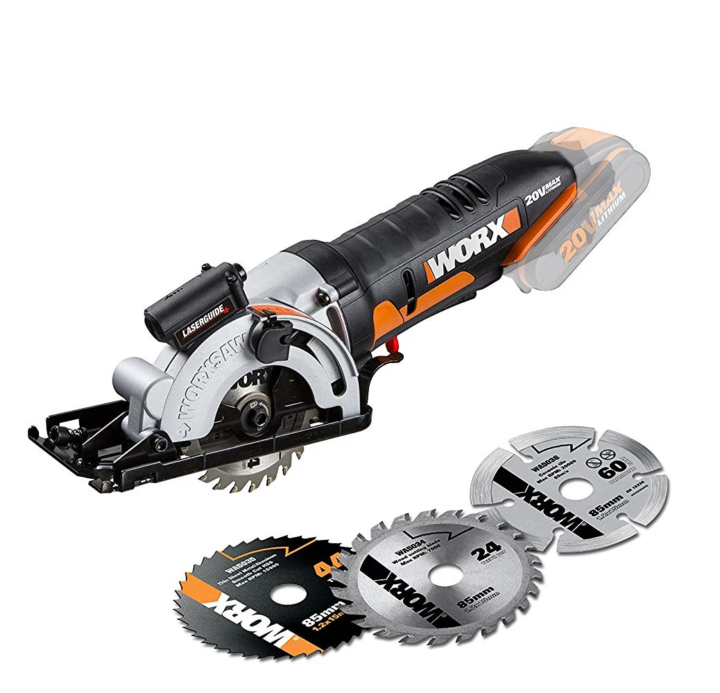 WORX WX523 WORX 20V циркулярная пила Бытовая настольная двойного назначения дерево/металл/ПВХ/кирпич ручные пилы