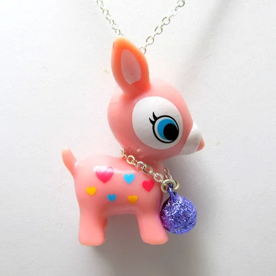 4 шт./лот новинка мини Puchi Babie Deer мультяшные фигурные украшения сделай сам радужная