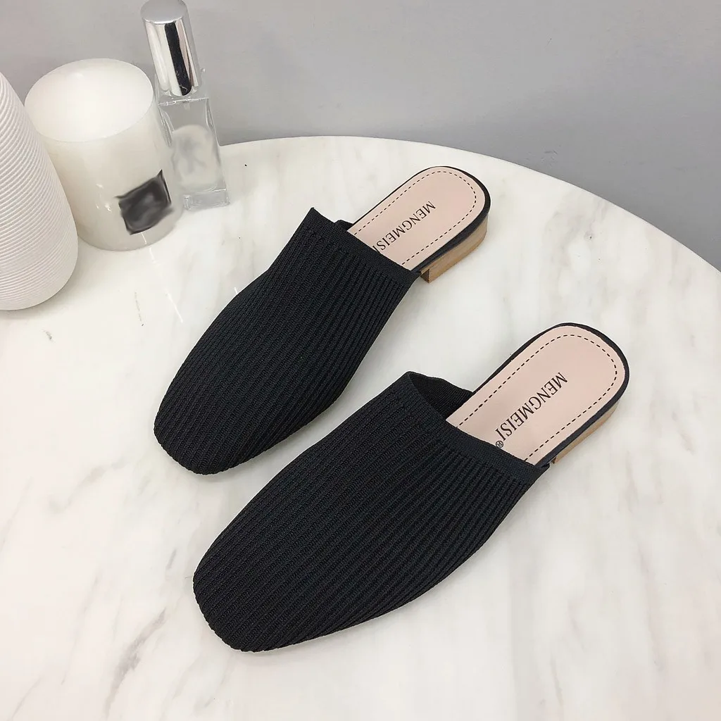 SAGACE/Женская обувь на плоской подошве с кристаллами Повседневные летние тапочки