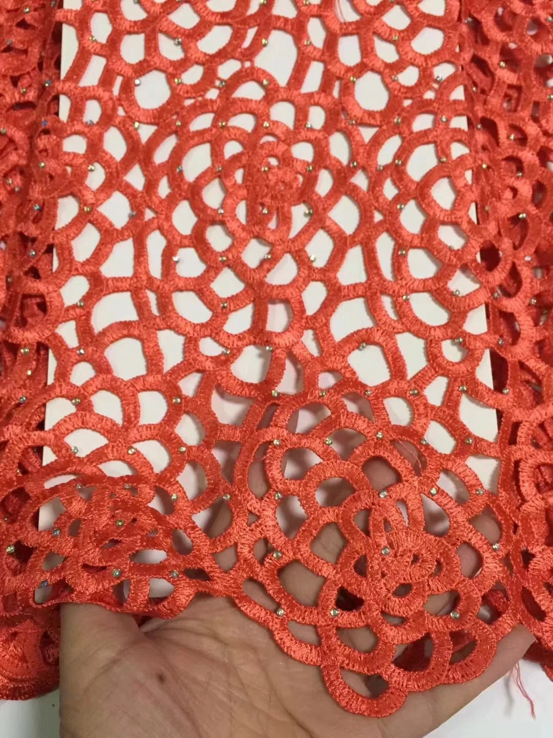 

2019 New Style Red Net Lace High Quality Nigerian French Lace African Lace Fabric For Evening/Party Dress Free Shipping LCD9105A