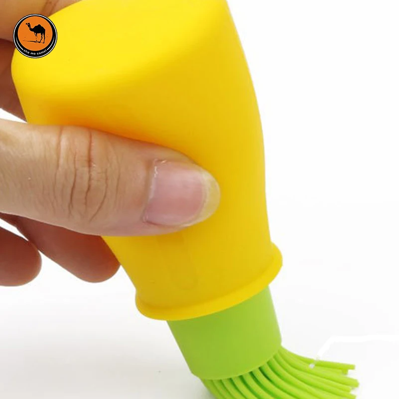 1 Pcs BBQ Tools Oil Bottle Silicone Grilled Basting Brushes Barbecue Accessories Portable Food Brush Color Random | Дом и сад