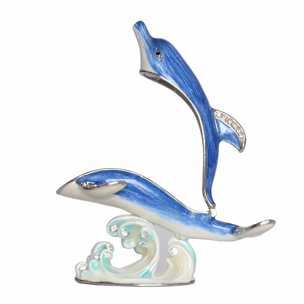 Дельфин Животное безделушка Ювелирное кольцо коробка новинка подарок для нее