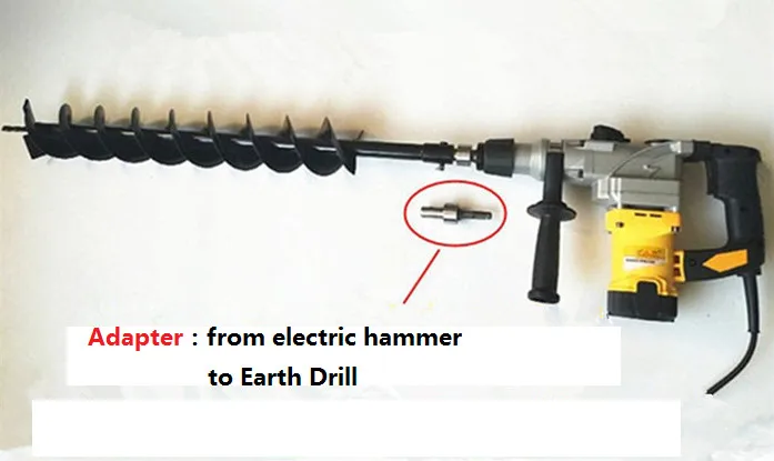 60 мм двойное сверло лопасти дрели земельный шнек головка для бензинового