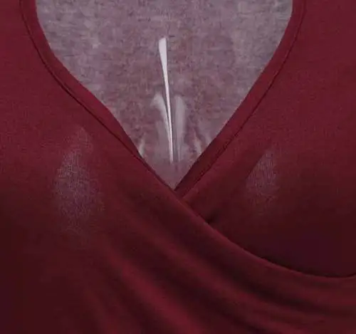 Женская хлопковая Футболка с V-образным вырезом и длинным рукавом 3 цвета | одежда