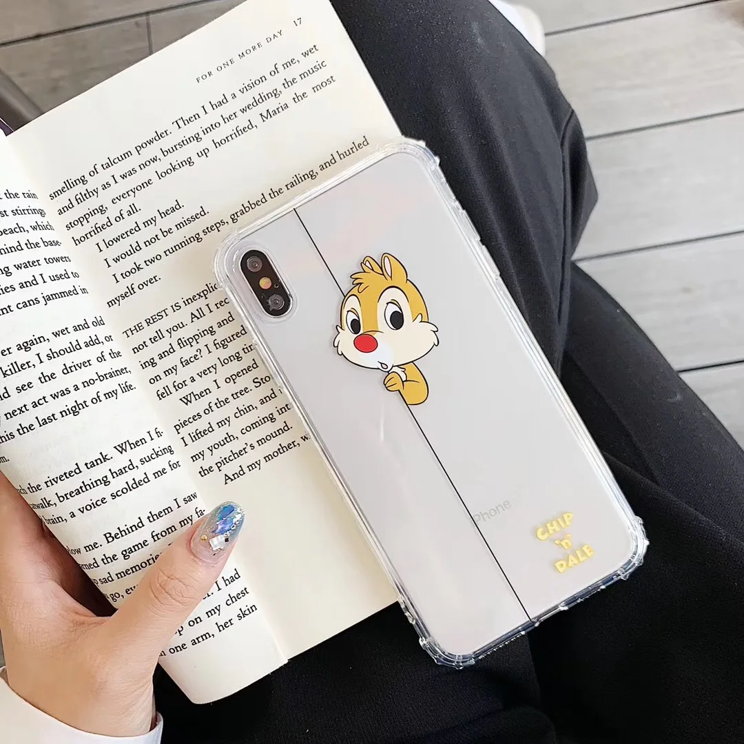 Милый мультяшный чип и Дейл зонды белка Прозрачный чехол для телефона iphone 7 8 6 6s plus