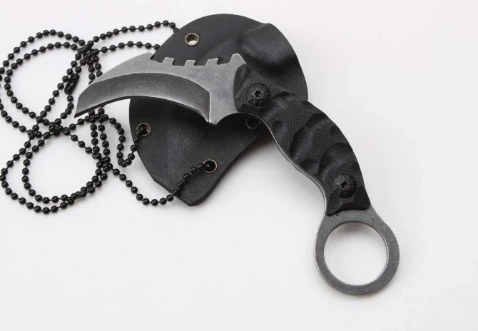 Karambit нож G10 Ручка цепь мини EDC инструмент для кемпинга выживания разведка