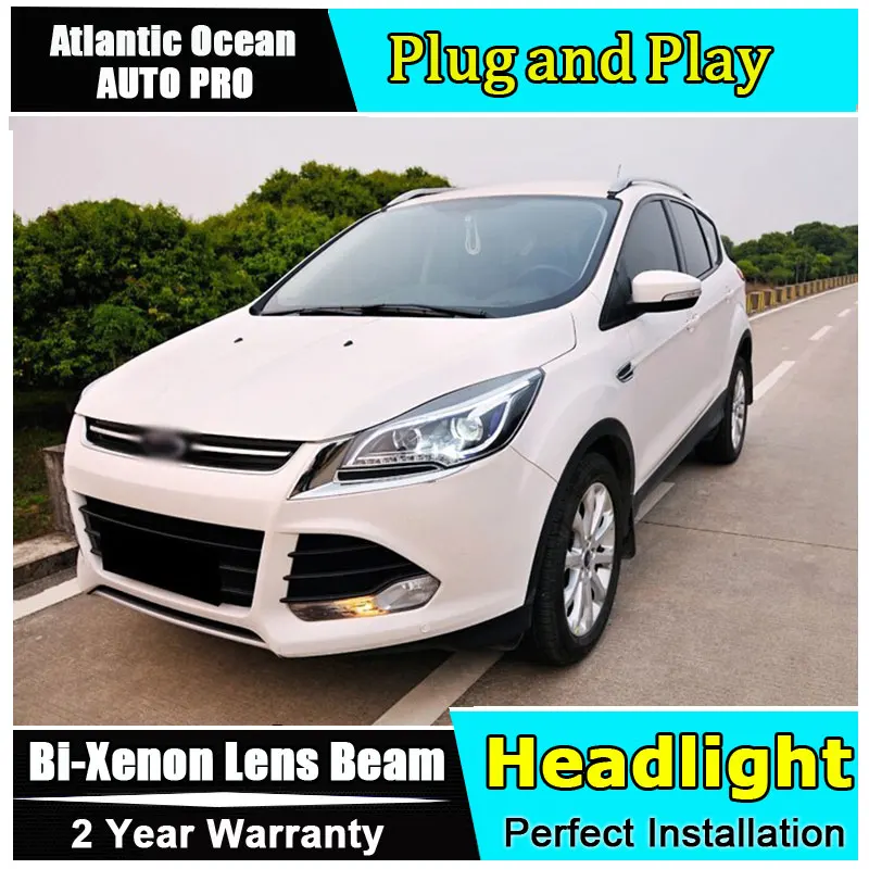 Ксеноновые H7 Фары для ford kuga escape 2013 2016 автомобильный Стайлинг LED руководство DRL HID