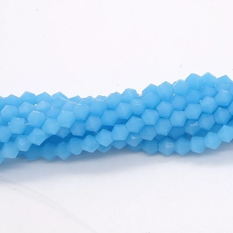 blue 3 200 шт ювелирные изделия биконус Кристалл Стекло россыпью разделитель 4 мм бусины DIY - Цвет: blue 3