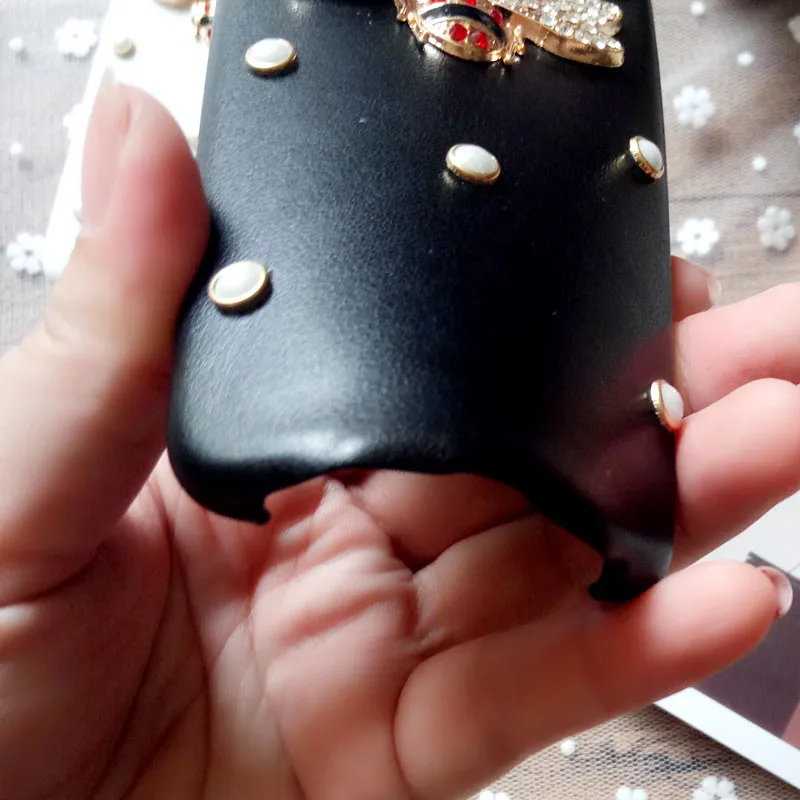 Q UNCLE для iPhone XR XS MAX 8Plus 7Plus роскошный кожаный 3D металлический чехол с бриллиантами и