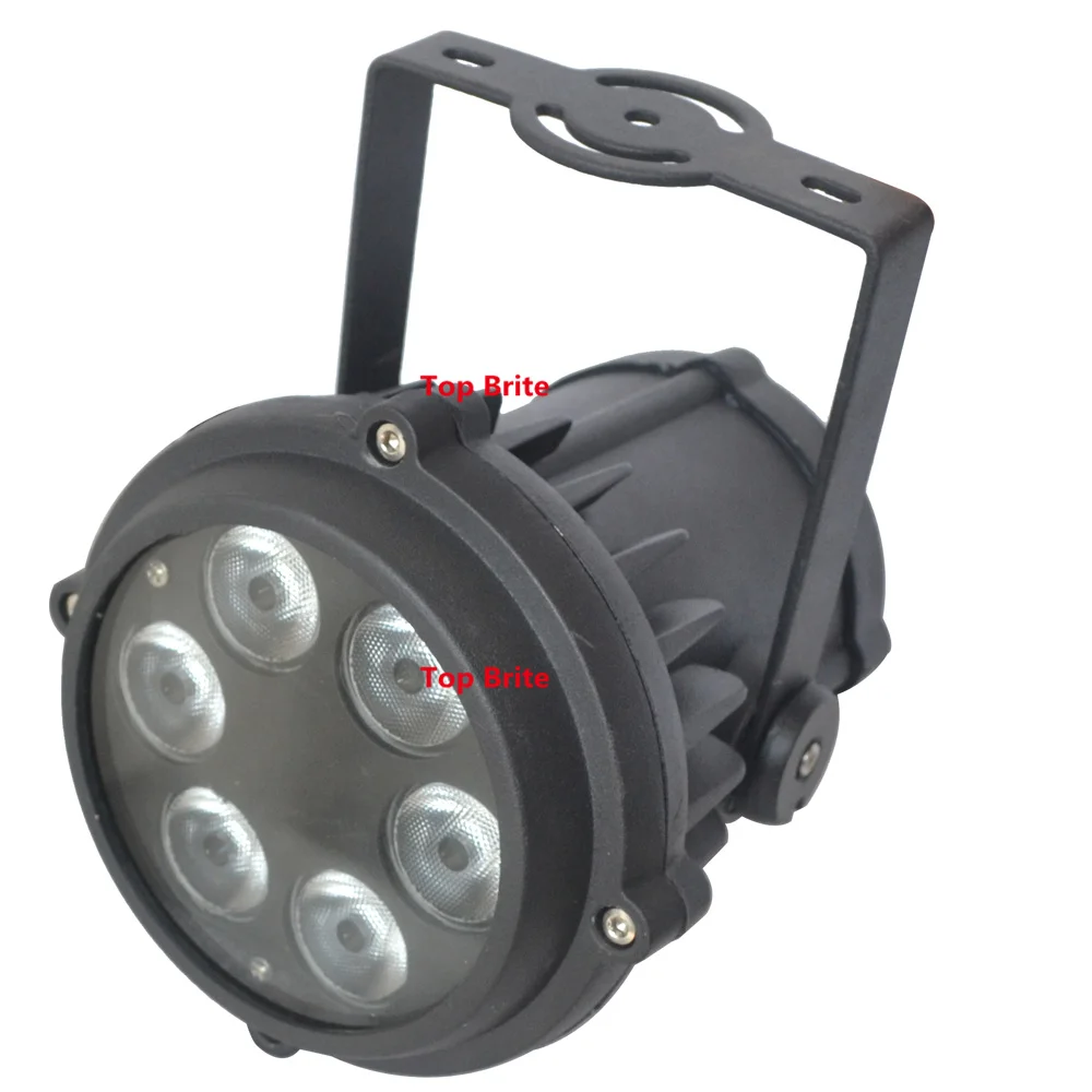 4xlot наружные Par огни 6X10W RGBW 4IN1 мини LED Банки IP65 DMX водонепроницаемый сценическое