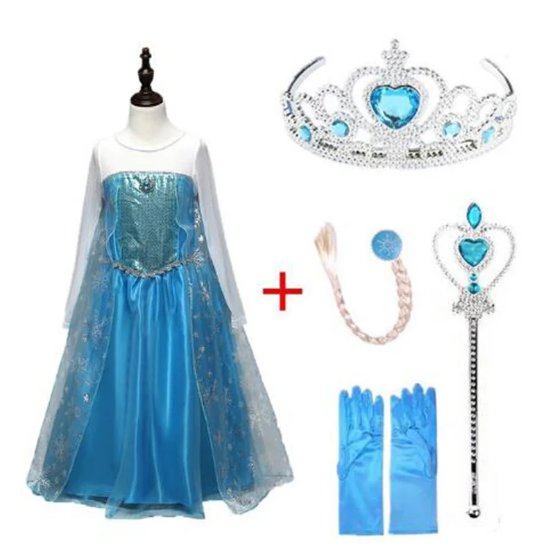 Одежда для девочек платье на Хэллоуин Vestido Infantil парик с короной перчатки