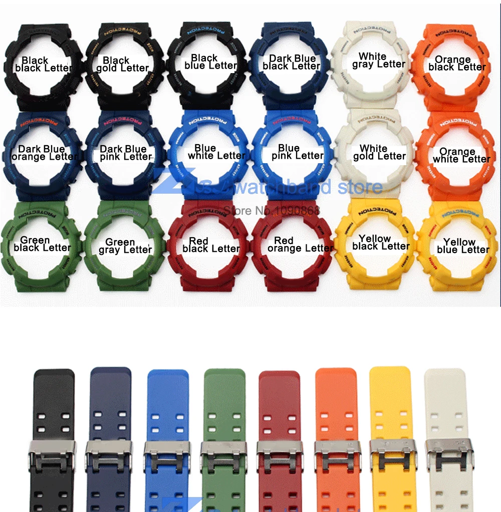 Силиконовый резиновый браслет для casio GW-A1100/GW-4000/GA-1000/G-1400 ремешок для часов резиновый ремешок для часов+ Корпус для часов мужские наручные часы