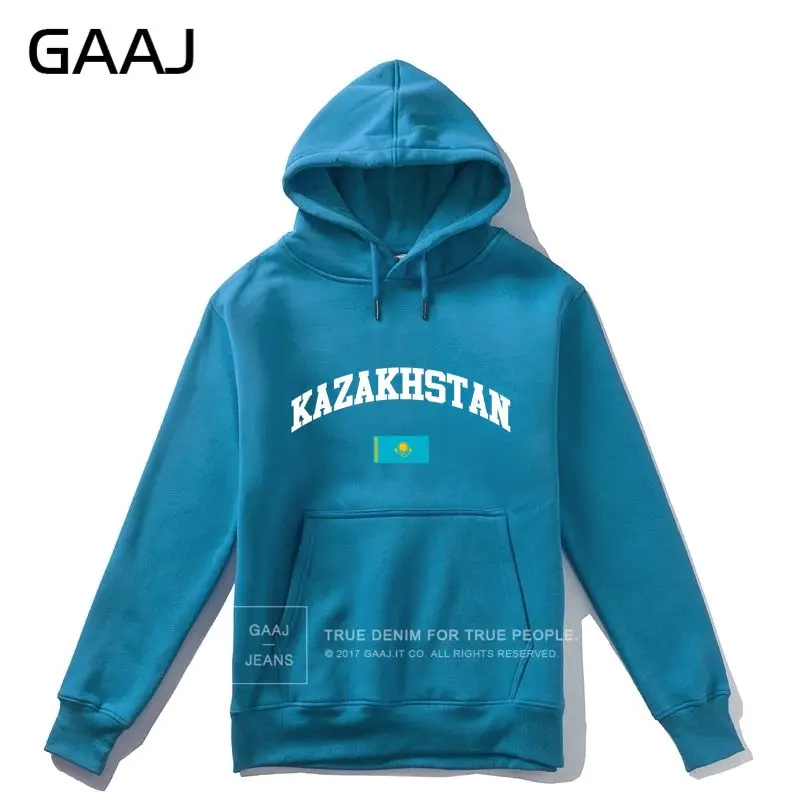 GAAJ Kazakhstan Flag мужская толстовка женская мужская на молнии Повседневная флисовая толстовка с капюшоном пальто Мужская Уличная одежда Felpe# GUJQ8 - Цвет: Lake Blue