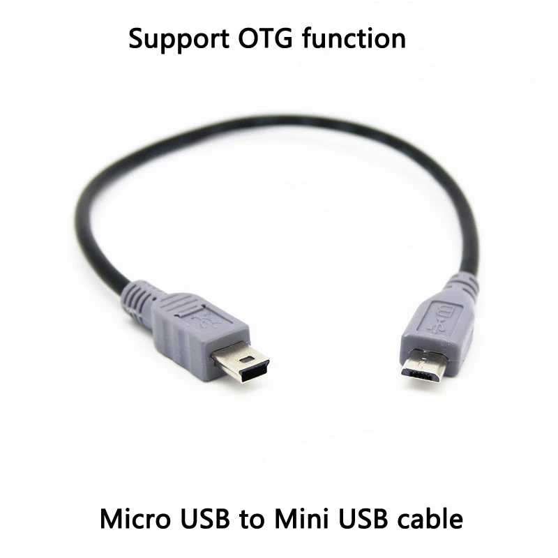 1 шт. 25/50/100 см Mini USB Тип B штекер к Micro 5 контактный конвертер OTG адаптер кабель