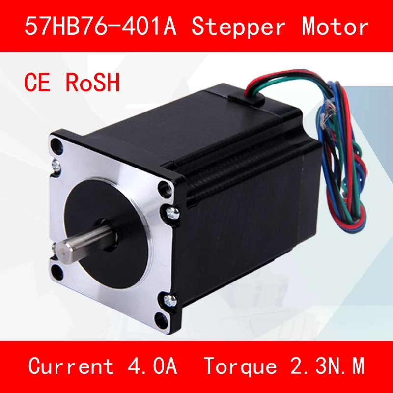 Шаговый двигатель Jtengsys CE ROSH 57HB76 401A крутящий момент 2 3 нм фазовый ток 4A для