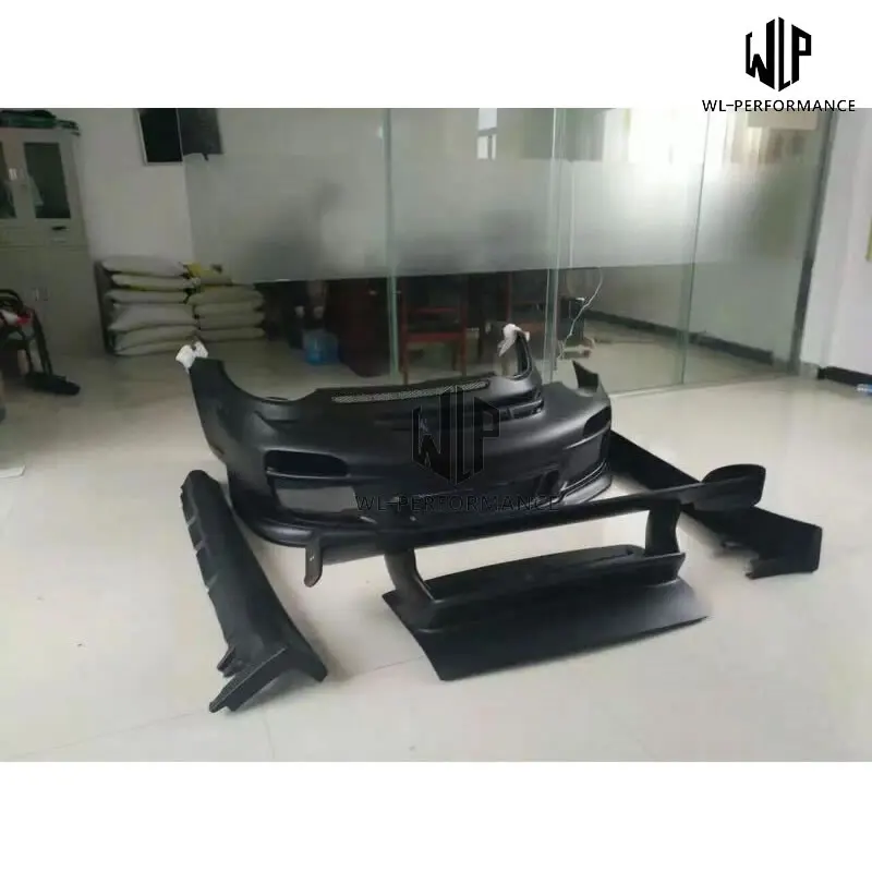 GT3 Стиль Комплект кузова FRP Неокрашенный фронт для заднего бампера боковые юбки задний спойлер для Porsche 911 Carrera 997 GT3 2008-2011
