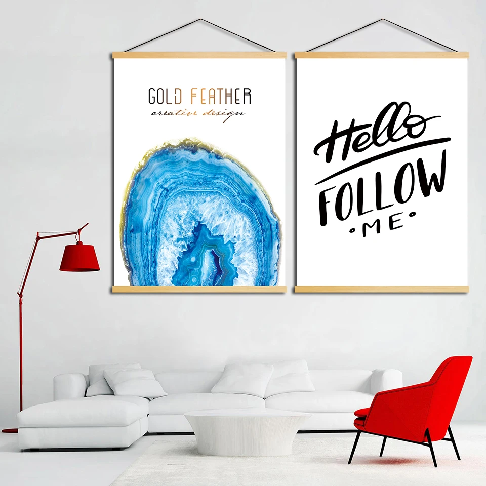 Картина на холсте с принтом настенный простой алфавит листья постер