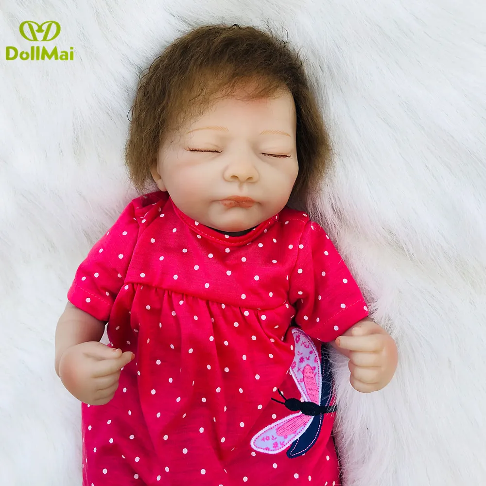 

Reborn baby dolls toys Alseep real babies newborn silicone doll for children gift bb bonecas bebes reborn 19"46cm