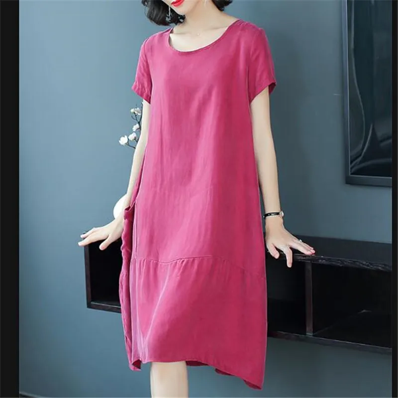Платья Новинка лета 2019 женское платье большого размера модное свободное летнее с