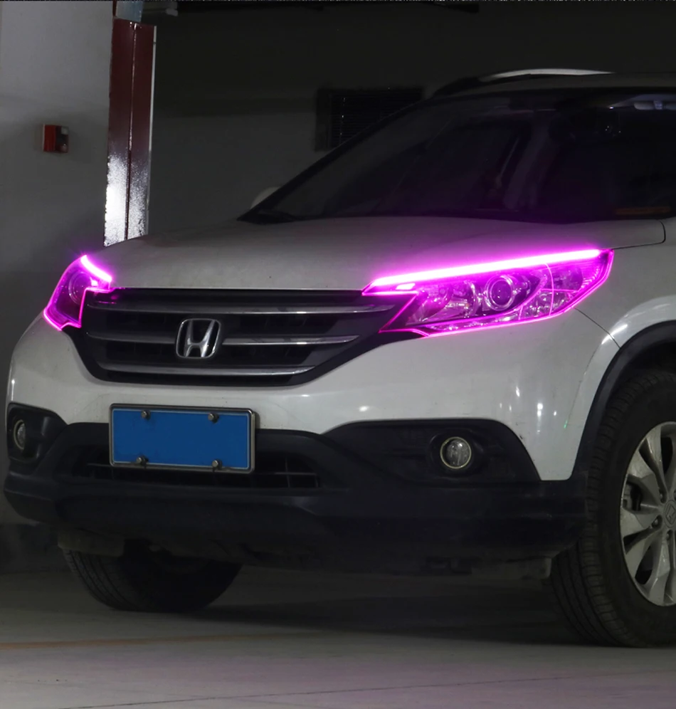 Новинка, 2 шт., автомобильные лампы для автомобилей, DRL, светодиодный, дневные ходовые огни, аксессуары для стайлинга автомобилей, направляющая полоска указателя поворота, фара в сборе