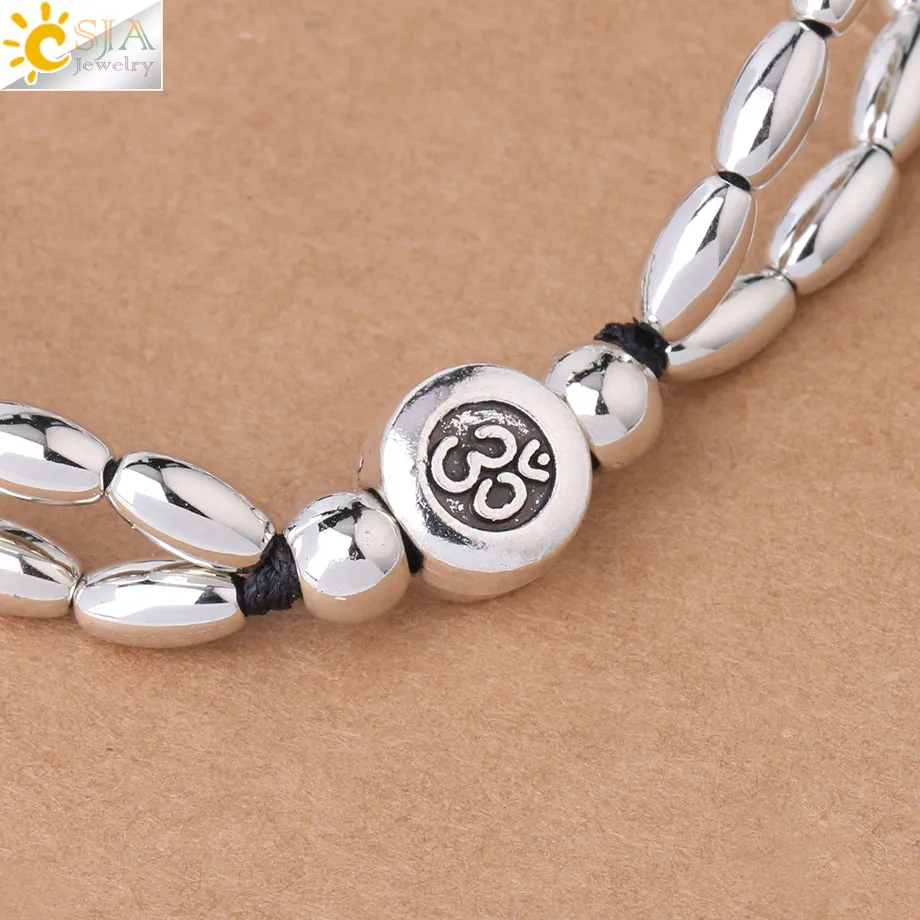 Женский браслет на щиколотке CSJA летний Ом АУМ символ йоги босиком ювелирное