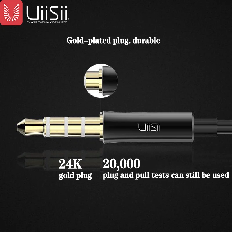 UiiSii GT900 наушники-вкладыши Проводные металлические стерео наушники, 12 мм Динамический драйвер для высокой чувствительности сенсорной регулировки тона