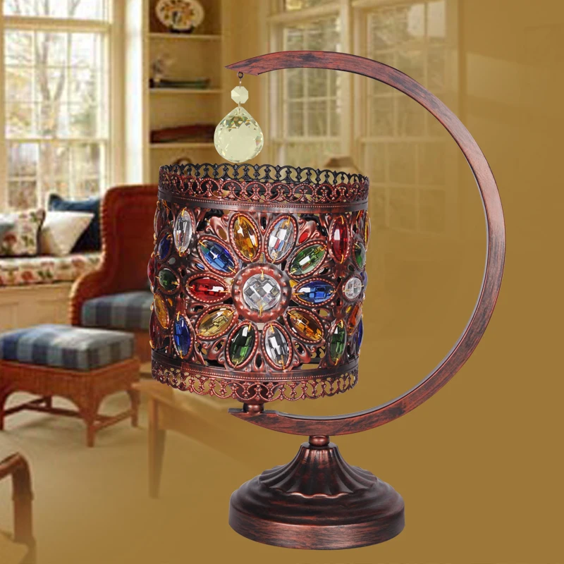 Красочные настольные лампы в богемном стиле романтичная лампа с искусственными