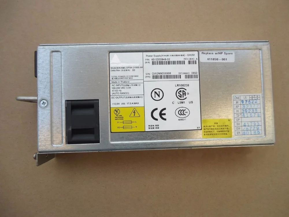 Для DS 4100B источник питания 0MH995 60 0200849 02 DPSN 210BB AM питания|Блоки для компьютеров| |