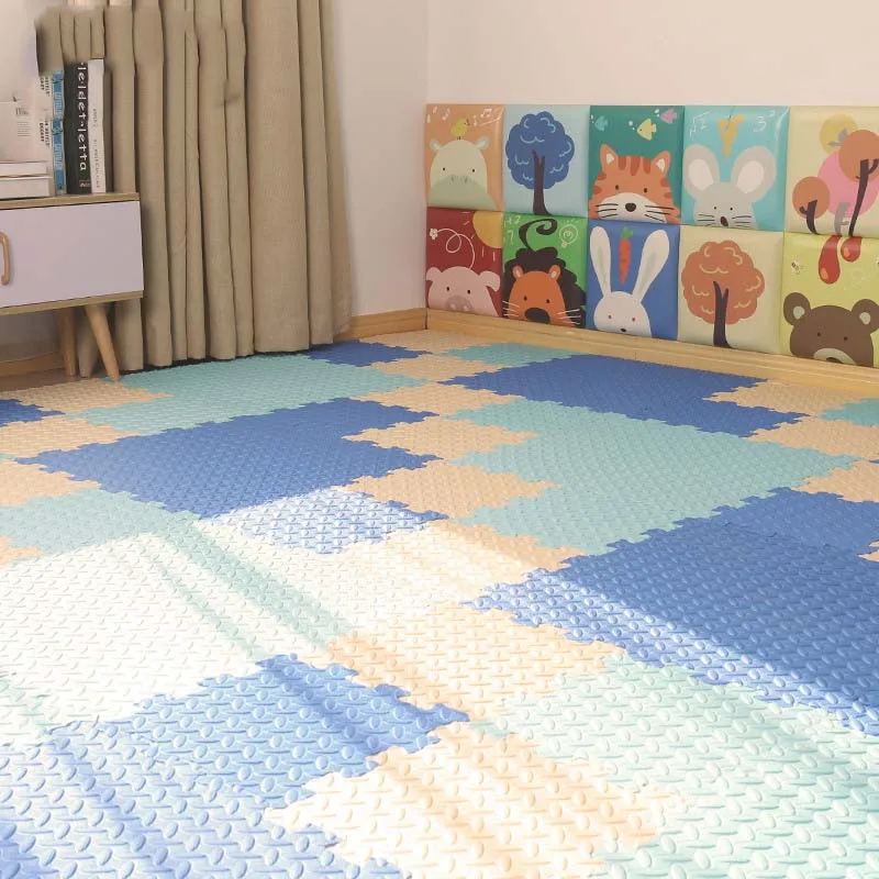 Thickened Floor Mat Leaf-pattern Multi-color Mattress Kids Carpet Foam Puzzle Living Room Bedroom Children Climbing | Дом и сад