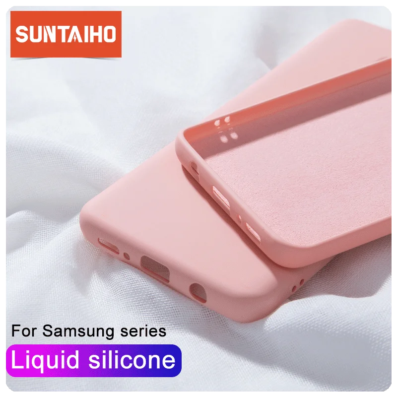 Жидкий силиконовый чехол для samsung Galaxy A50, A70, S10, Note10 Plus, мягкий матовый чехол для samsung Note10, 8, 9, S8, S9, S10 Plus, чехол