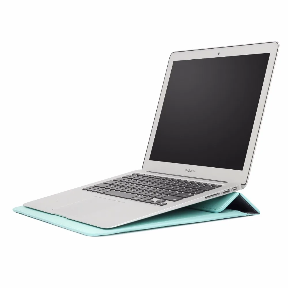 Для Macbook Air Pro retina 11 12 13 15 6 4 3 дюймов чехол для ноутбука кожаный магнит сумка