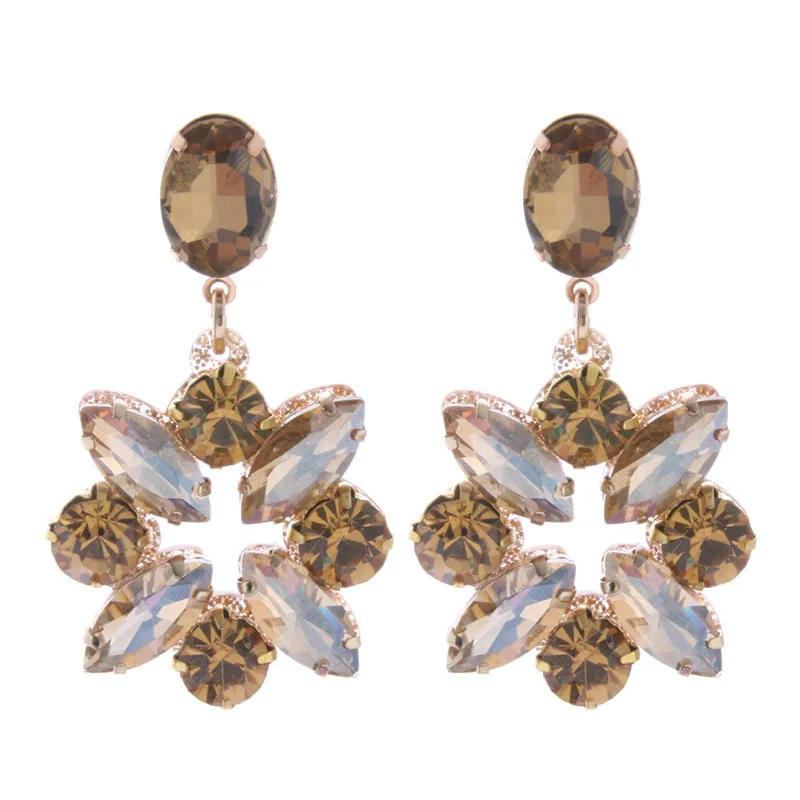 NeeFu WoFu полимерная серьга стеклянные серьги медные большие очаровательные для