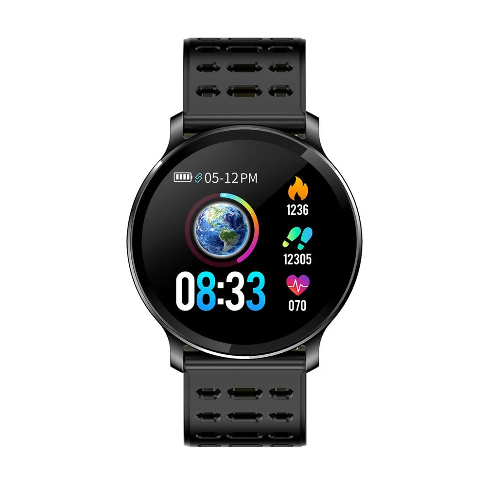 Black Silicon Strap RUNDOING NY03 Смарт-часы с напоминанием о сообщениях и звонках водонепроницаемые Смарт-часы с монитором сердечного ритма модный фитнес-трекер с приложением Hband - Цвет: Black Silicon Strap