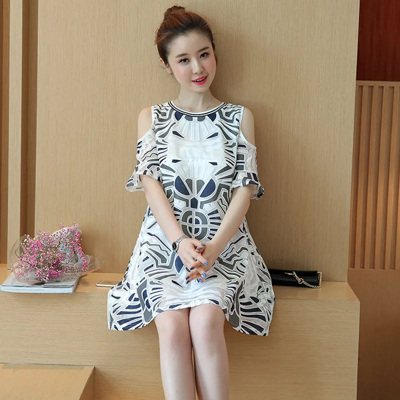 Платье для беременных женщин с принтом Одежда и кормящих платье кормящих|Платья|