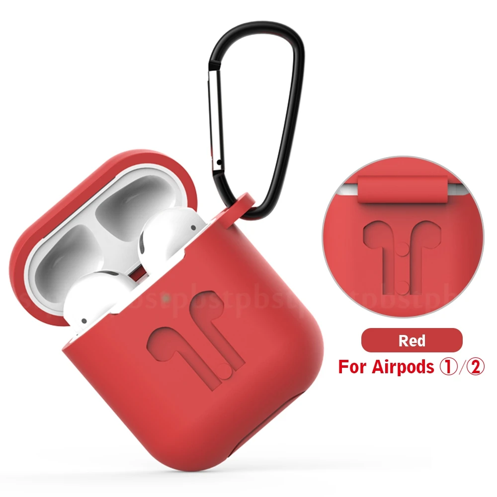 Для Apple Airpods 2 Чехол Мягкий силиконовый чехол s для переноски 1 воздушных подушек