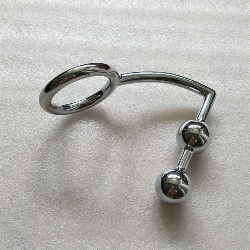Секс-игрушка для мужчин геев анальный Фетиш крюк с пенисом кольцо из нержавеющей