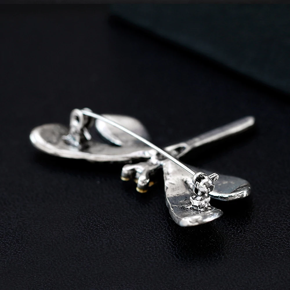

JUJIE Vintage Dragonfly Brooches For Women 2018 T-Shirts Crystal Rhinestone Brooch Pin For Scarf Animal Jewelry Dropshipping