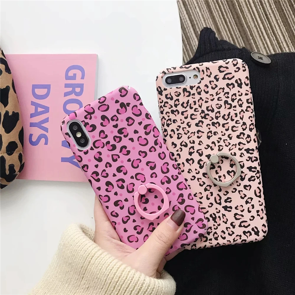 For iphone 6s 6 7 8 Plus / XS MAX/XR luxury Fashion Leopard Print hone Case High quality Stand Holder Cover 6S |